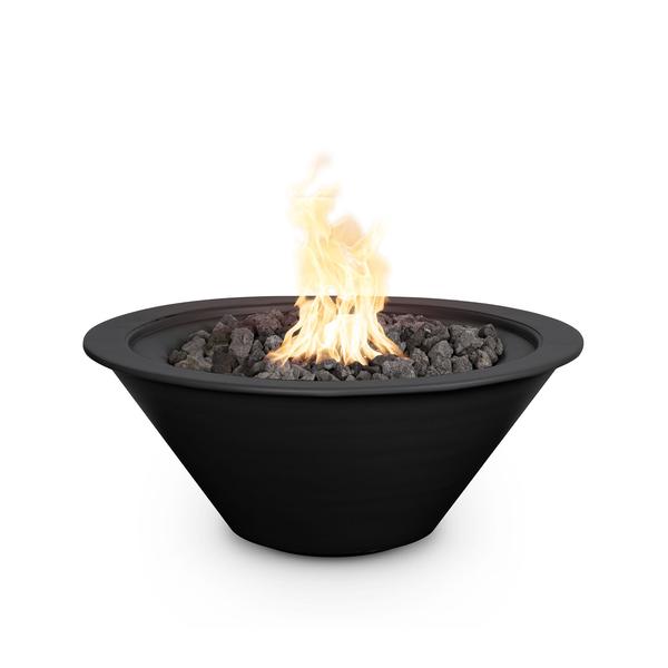 The Outdoor Plus 36" Cazo Powder Coated Fire Bowl - 12V Electronic Ignition - OPT-R36PCFOE12V