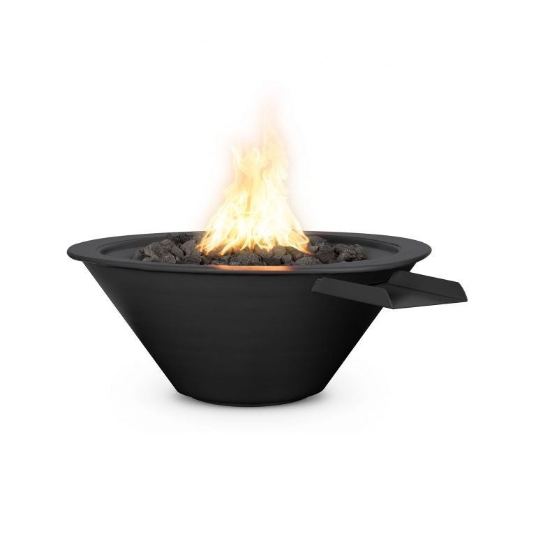 The Outdoor Plus 36" Cazo Powder Coated Fire & Water Bowl - 12V Electronic Ignition - OPT-R36PCFWE12V
