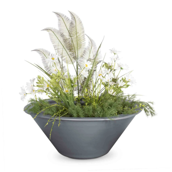 The Outdoor Plus 36" Cazo Powder Coated Planter Bowl - OPT-R36PCPO