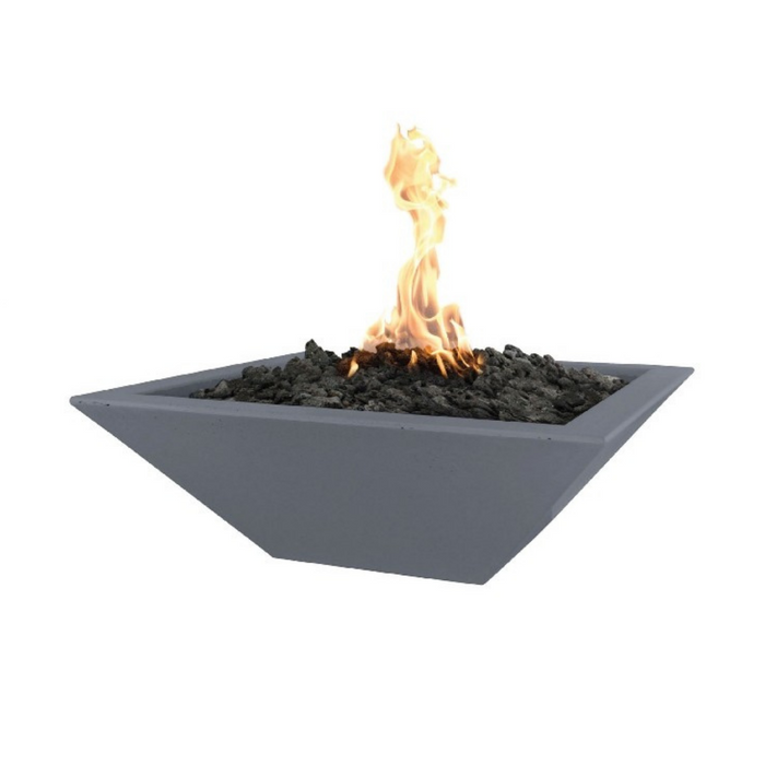 The Outdoor Plus 36" Maya GFRC Concrete Square Fire Bowl - Match Lit -OPT-36SFO