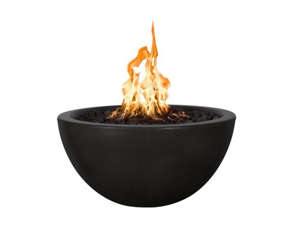 The Outdoor Plus 38" Luna Concrete Fire Bowl - Match Lit - OPT-LUN38