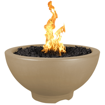 The Outdoor Plus 38" Sonoma Concrete Fire Pit - 110V Plug & Play Electronic Ignition - OPT-SONMA38EKIT