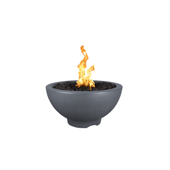 The Outdoor Plus 38" Sonoma Concrete Fire Pit - 110V Plug & Play Electronic Ignition - OPT-SONMA38EKIT