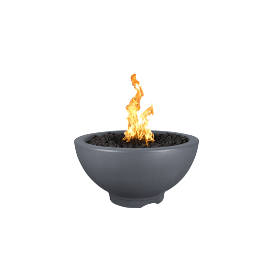 The Outdoor Plus 38" Sonoma Concrete Fire Pit - Flame Sense System with Push Button Spark Igniter - OPT-SONMA38FSEN