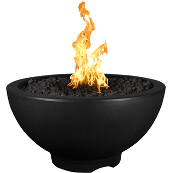 The Outdoor Plus 38" Sonoma Concrete Fire Pit - Flame Sense System with Push Button Spark Igniter - OPT-SONMA38FSEN