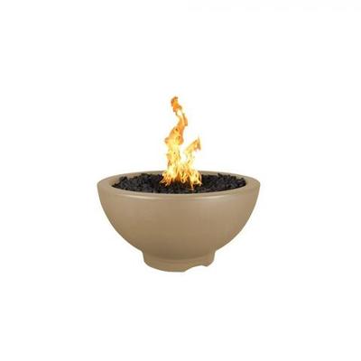 The Outdoor Plus 38" Sonoma Concrete Fire Pit - Match Lit with Flame Sense System - OPT-SONMA38FSML