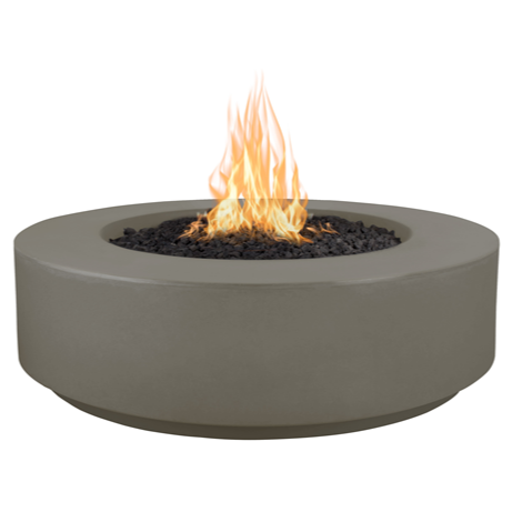 The Outdoor Plus 42" Florence Concrete Fire Pit - 12" Tall - 110V Plug & Play Electronic Ignition - OPT-FL42EKIT