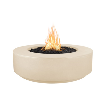 The Outdoor Plus 42" Florence Concrete Fire Pit - 12" Tall - 110V Plug & Play Electronic Ignition - OPT-FL42EKIT