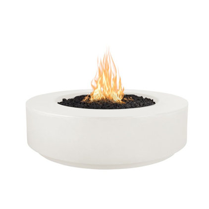 The Outdoor Plus 42" Florence Concrete Fire Pit - 12" Tall - 110V Plug & Play Electronic Ignition - OPT-FL42EKIT