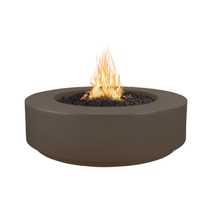 The Outdoor Plus 42" Florence Concrete Fire Pit - 12" Tall - 110V Plug & Play Electronic Ignition - OPT-FL42EKIT