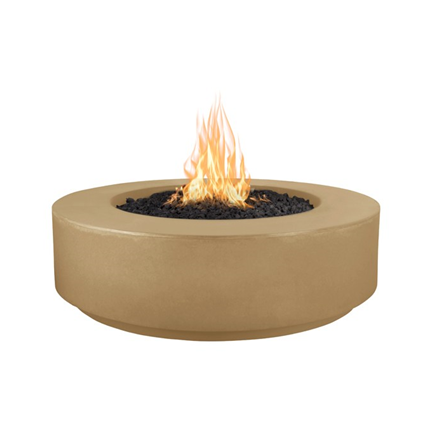 The Outdoor Plus 42" Florence Concrete Fire Pit - 12" Tall - 110V Plug & Play Electronic Ignition - OPT-FL42EKIT