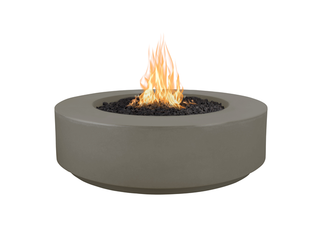The Outdoor Plus 42" Florence Concrete Fire Pit - 12" Tall - 12V Electronic Ignition - OPT-FL42E12V