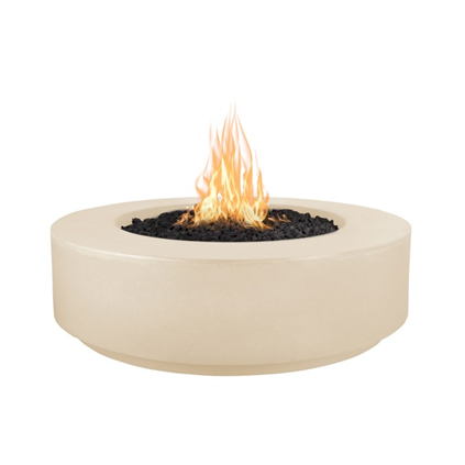 The Outdoor Plus 42" Florence Concrete Fire Pit - 12" Tall - Flame Sense System with Push Button Spark Igniter - OPT-FL42FSEN