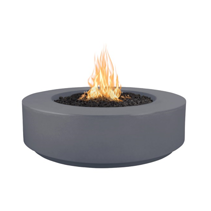 The Outdoor Plus 42" Florence Concrete Fire Pit - 12" Tall - Flame Sense System with Push Button Spark Igniter - OPT-FL42FSEN