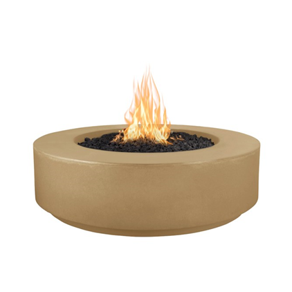 The Outdoor Plus 42" Florence Concrete Fire Pit - 12" Tall - Flame Sense System with Push Button Spark Igniter - OPT-FL42FSEN