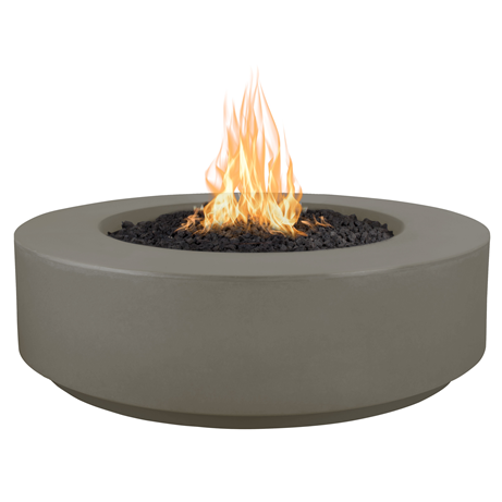The Outdoor Plus 42" Florence Concrete Fire Pit - 12" Tall - Match Lit with Flame Sense System - OPT-FL42FSML