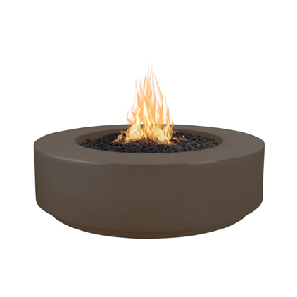 The Outdoor Plus 42" Florence Concrete Fire Pit - 12" Tall - Match Lit with Flame Sense System - OPT-FL42FSML