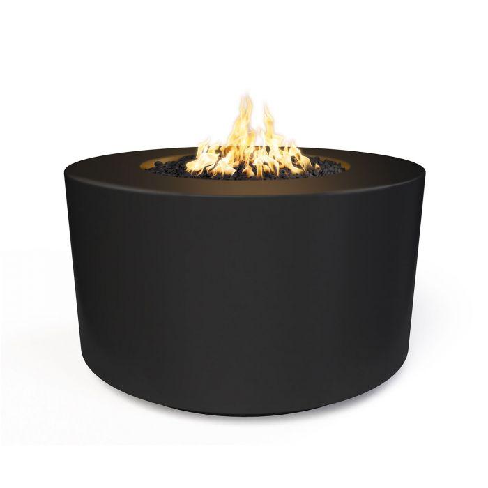 The Outdoor Plus 42" Florence Concrete Fire Pit - 24" Tall - 110V Plug & Play Electronic Ignition - OPT-FL4224EKIT