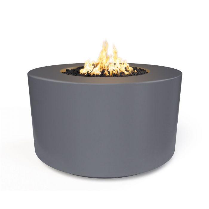 The Outdoor Plus 42" Florence Concrete Fire Pit - 24" Tall - 110V Plug & Play Electronic Ignition - OPT-FL4224EKIT