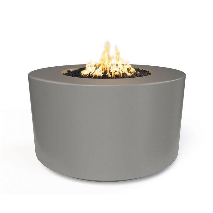 The Outdoor Plus 42" Florence Concrete Fire Pit - 24" Tall - 110V Plug & Play Electronic Ignition - OPT-FL4224EKIT