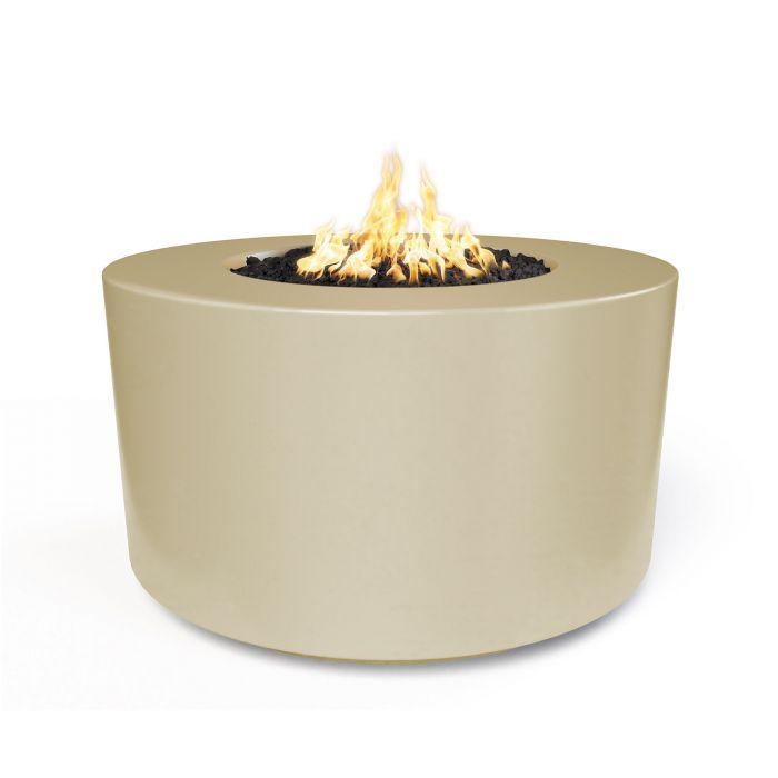 The Outdoor Plus 42" Florence Concrete Fire Pit - 24" Tall - 110V Plug & Play Electronic Ignition - OPT-FL4224EKIT