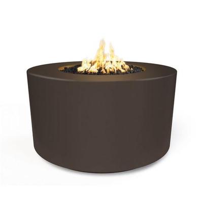 The Outdoor Plus 42" Florence Concrete Fire Pit - 24" Tall - Flame Sense System with Push Button Spark Igniter - OPT-FL4224FSEN