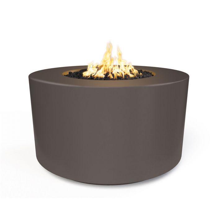 The Outdoor Plus 42" Florence Concrete Fire Pit - 24" Tall - Flame Sense System with Push Button Spark Igniter - OPT-FL4224FSEN