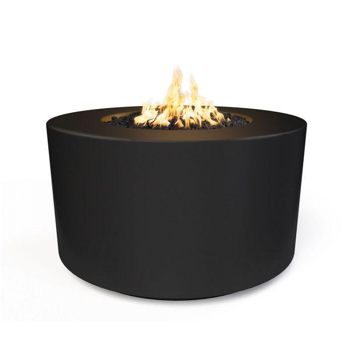 The Outdoor Plus 42" Florence Concrete Fire Pit - 24" Tall - Match Lit with Flame Sense System - OPT-FL4224FSML