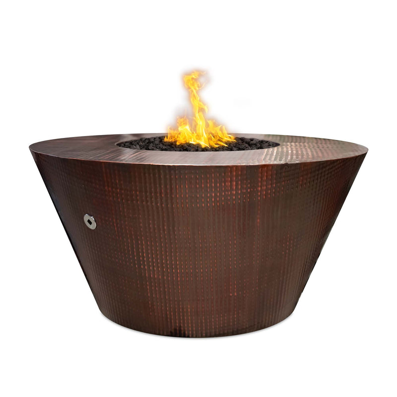 The Outdoor Plus 48" Martillo Copper Fire Pit - Flame Sense System with Push Button Spark Igniter - OPT-48RMFSEN