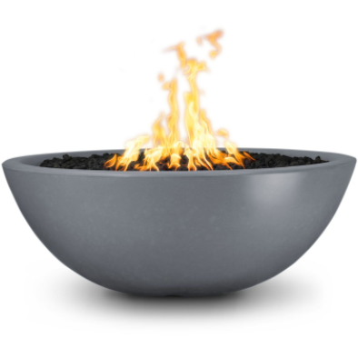 The Outdoor Plus 48" Sedona Concrete Narrow Ledge Fire Pit - Electronic Ignition OPT-SED48