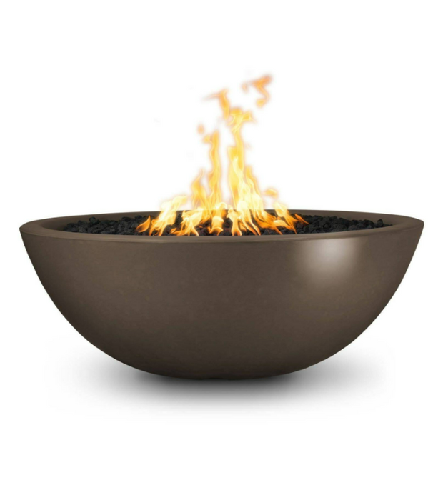 The Outdoor Plus 48" Sedona Concrete Narrow Ledge Fire Pit -  Match Lit w/ Flame Sense - OPT-SED48FSML