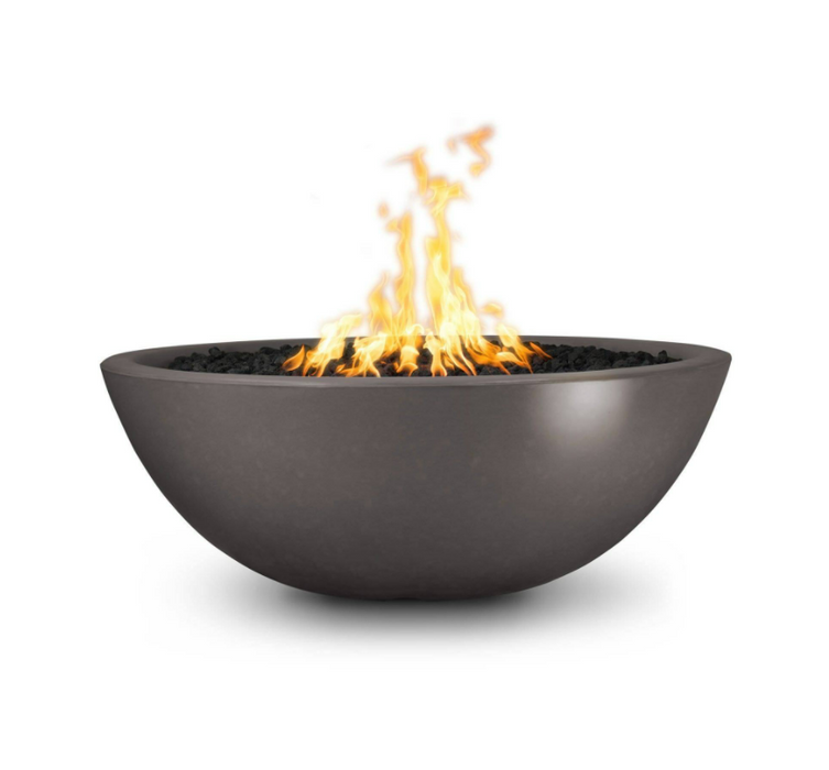 The Outdoor Plus 48" Sedona Concrete Narrow Ledge Fire Pit -  Match Lit w/ Flame Sense - OPT-SED48FSML