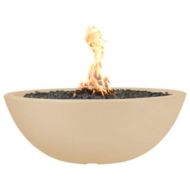 The Outdoor Plus 48" Sedona Concrete Narrow Ledge Fire Pit -  Match Lit w/ Flame Sense - OPT-SED48FSML