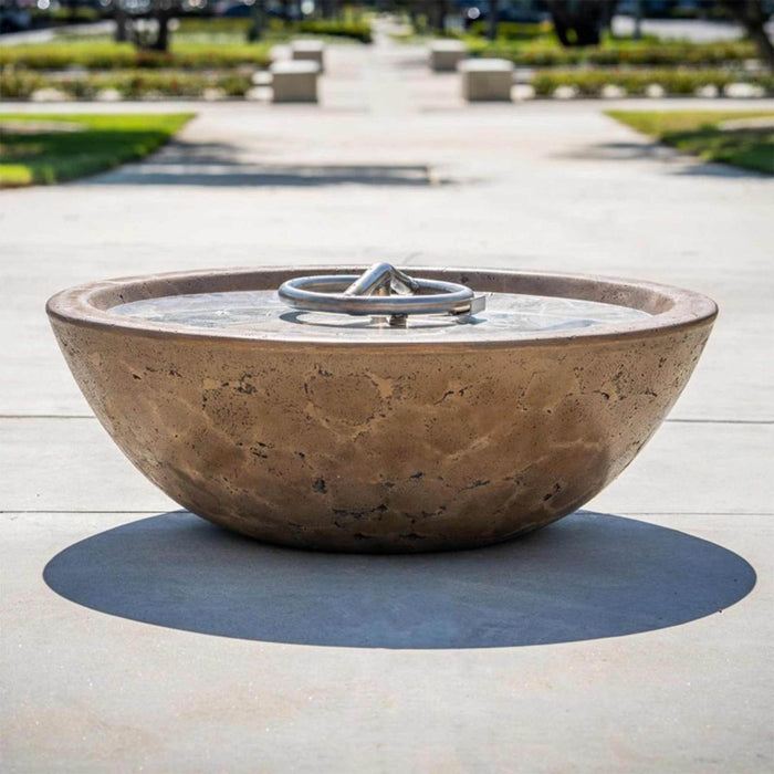 The Outdoor Plus 48" Sedona Concrete Narrow Ledge Fire Pit -  Match Lit w/ Flame Sense - OPT-SED48FSML