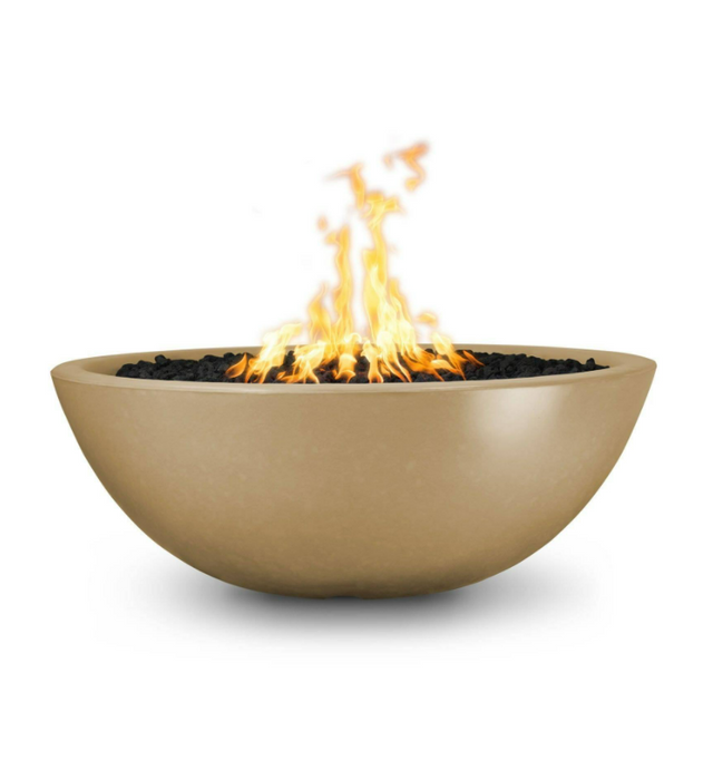 The Outdoor Plus 48" Sedona Concrete Narrow Ledge Fire Pit - Match Lit - OPT-SED48