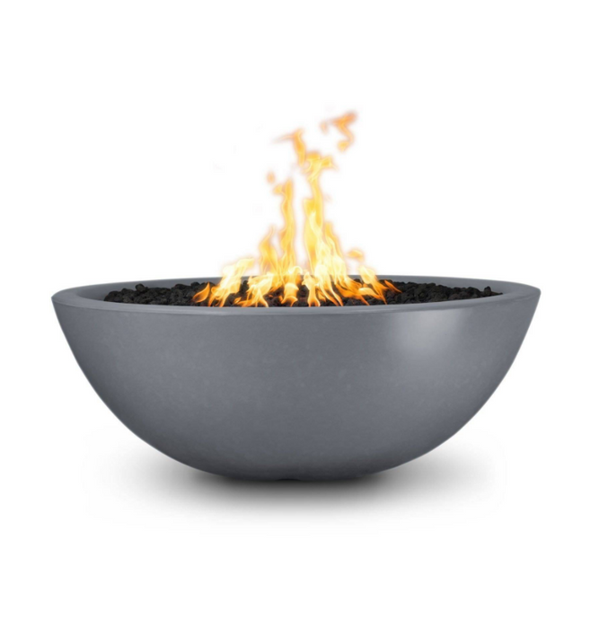 The Outdoor Plus 48" Sedona Concrete Narrow Ledge Fire Pit - Match Lit - OPT-SED48