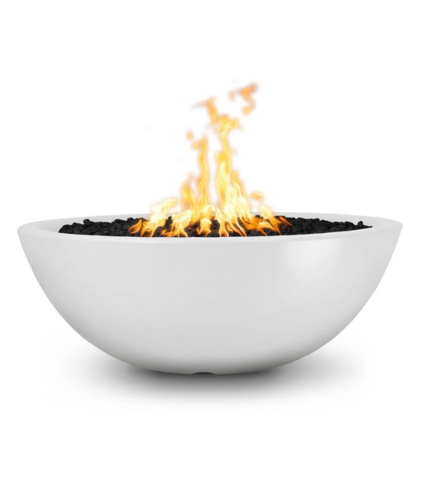 The Outdoor Plus 48" Sedona Concrete Narrow Ledge Fire Pit - Match Lit - OPT-SED48