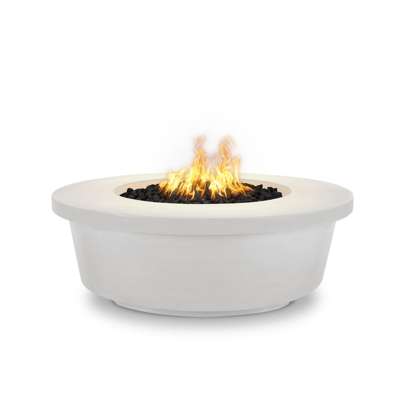 The Outdoor Plus 48" Tempe Concrete Gas Fire Pit - Flame Sense System with Push Button Spark Igniter - OPT-TEM48FSEN