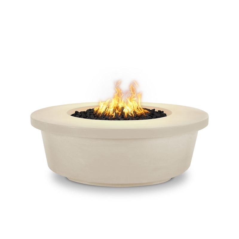 The Outdoor Plus 48" Tempe Concrete Gas Fire Pit - Flame Sense System with Push Button Spark Igniter - OPT-TEM48FSEN