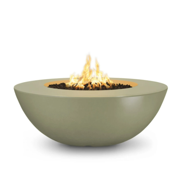 The Outdoor Plus 60" Sedona Concrete Narrow Ledge Fire Pit - 12V Electronic Ignition - OPT-SED60E12V