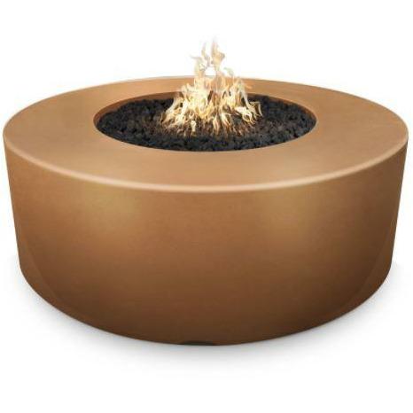 The Outdoor Plus 72" Florence Concrete Fire Pit - 20" Tall" - 110V Plug & Play Electronic Ignition - OPT-FL72EKIT