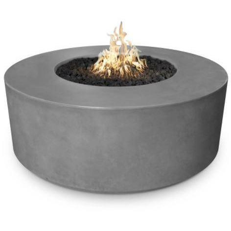 The Outdoor Plus 72" Florence Concrete Fire Pit - 20" Tall" - 110V Plug & Play Electronic Ignition - OPT-FL72EKIT