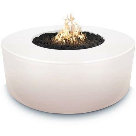 The Outdoor Plus 72" Florence Concrete Fire Pit - 20" Tall" - 110V Plug & Play Electronic Ignition - OPT-FL72EKIT