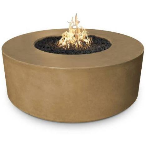 The Outdoor Plus 72" Florence Concrete Fire Pit - 20" Tall" - 110V Plug & Play Electronic Ignition - OPT-FL72EKIT