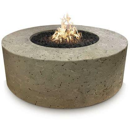 The Outdoor Plus 72" Florence Concrete Fire Pit - 20" Tall" - 12V Electronic Ignition - OPT-FL72E12V