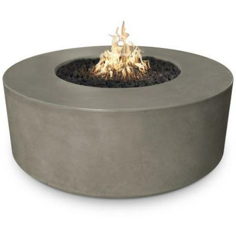 The Outdoor Plus 72" Florence Concrete Fire Pit - 20" Tall" - 12V Electronic Ignition - OPT-FL72E12V