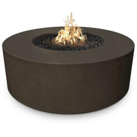 The Outdoor Plus 72" Florence Concrete Fire Pit - 20" Tall" - Match Lit - OPT-FL72