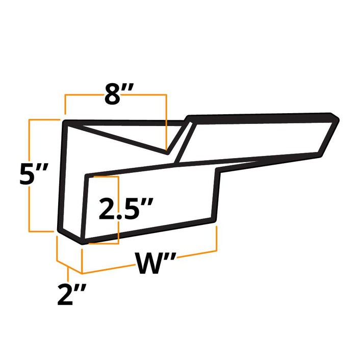 The Outdoor Plus Arch Flow Scupper 8" - 316 Marine Grade Stainless Steel- OPT-ARF8-SS