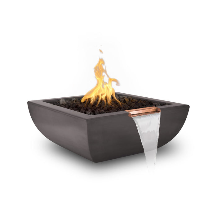 The Outdoor Plus Avalon 24" Concrete Match Lit Ignition Fire and Water Bowl - OPT-AVLFW24