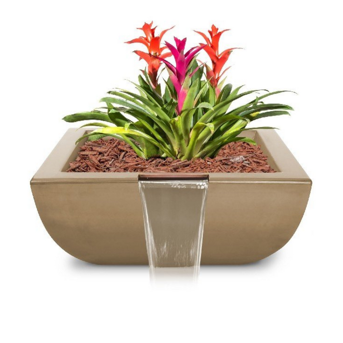 The Outdoor Plus Avalon GFRC Concrete Planter & Water Bowl - 24" - OPT-AVLPW24